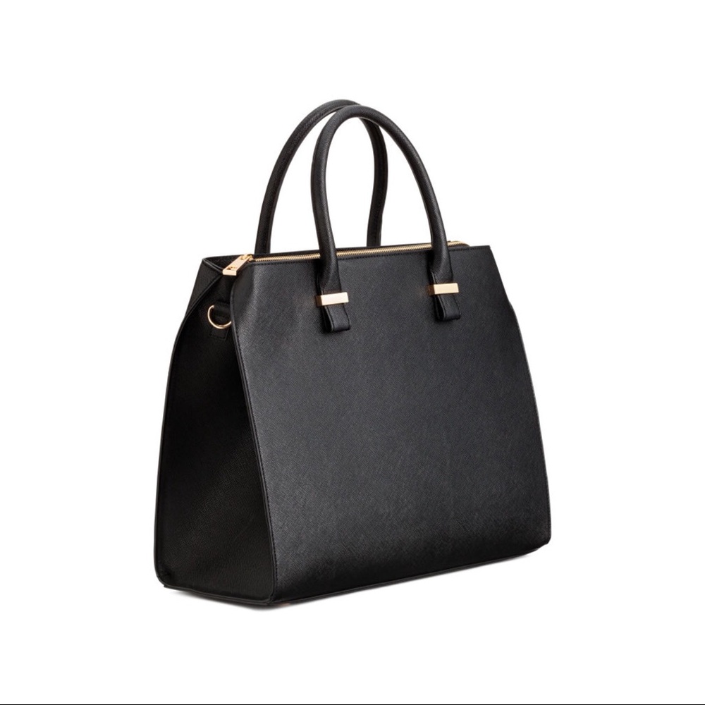H&M Black Career Tote Bag NWOT